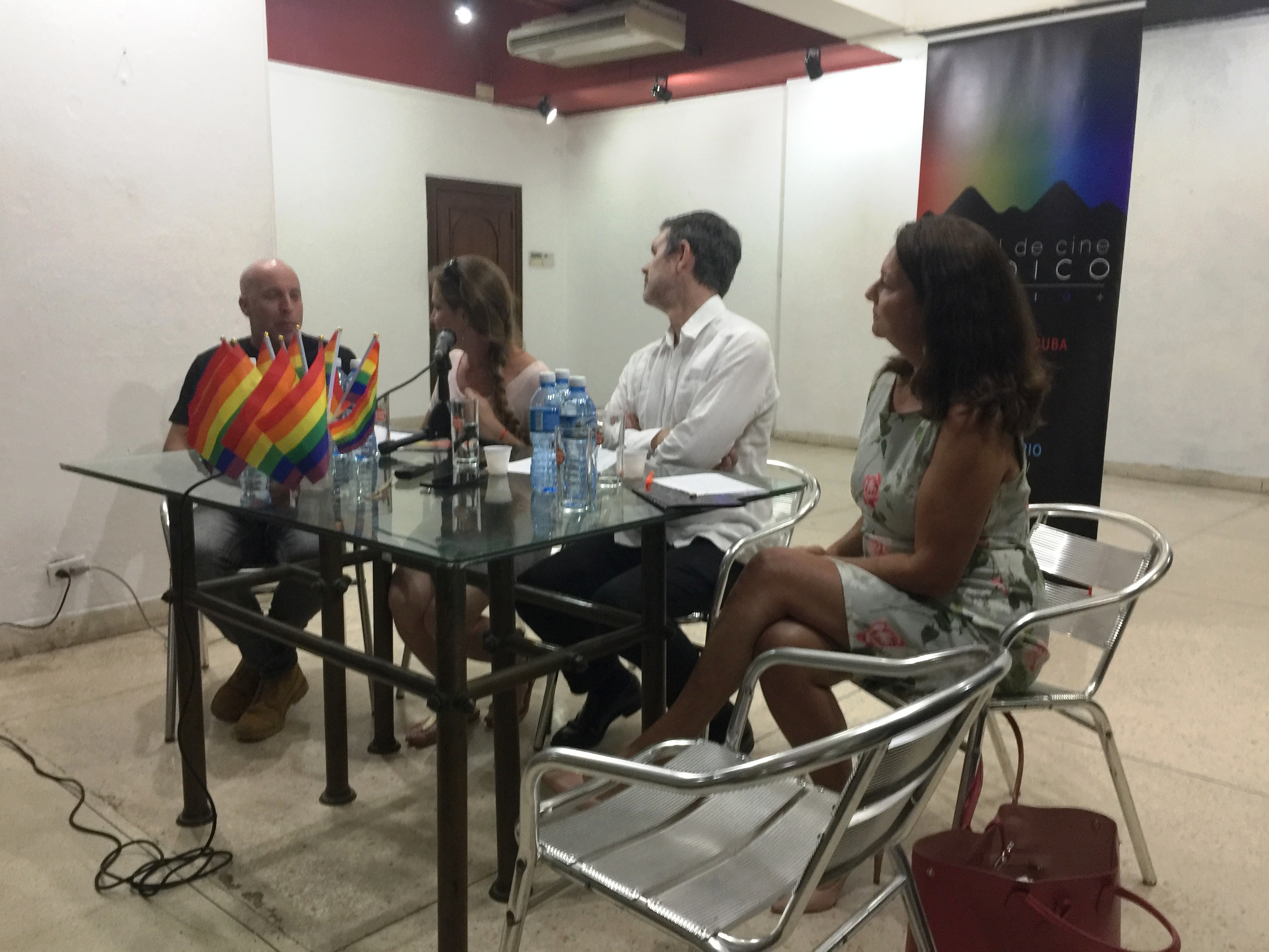 Durante la conferencia de prensa realizada en el CCC Fresa y Chocolate. Foto del autor