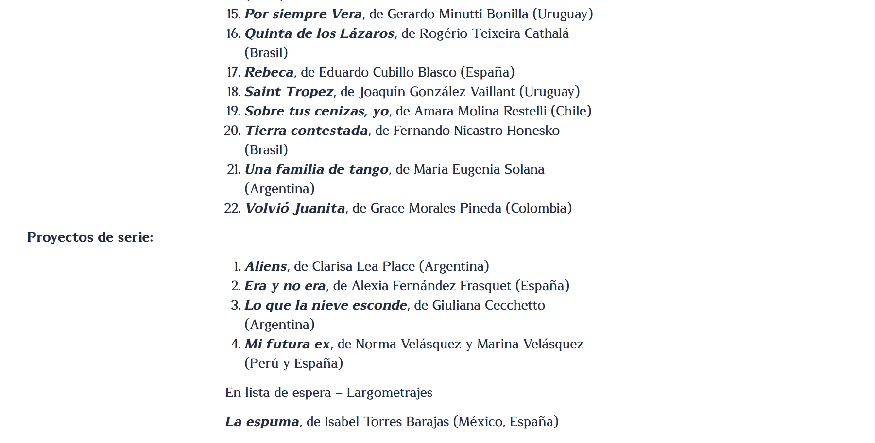 selección oficial